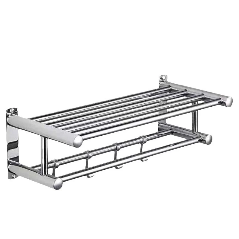 Punch-free Stainless Steel Hotel Hotel Toilet Storage Towel Rack