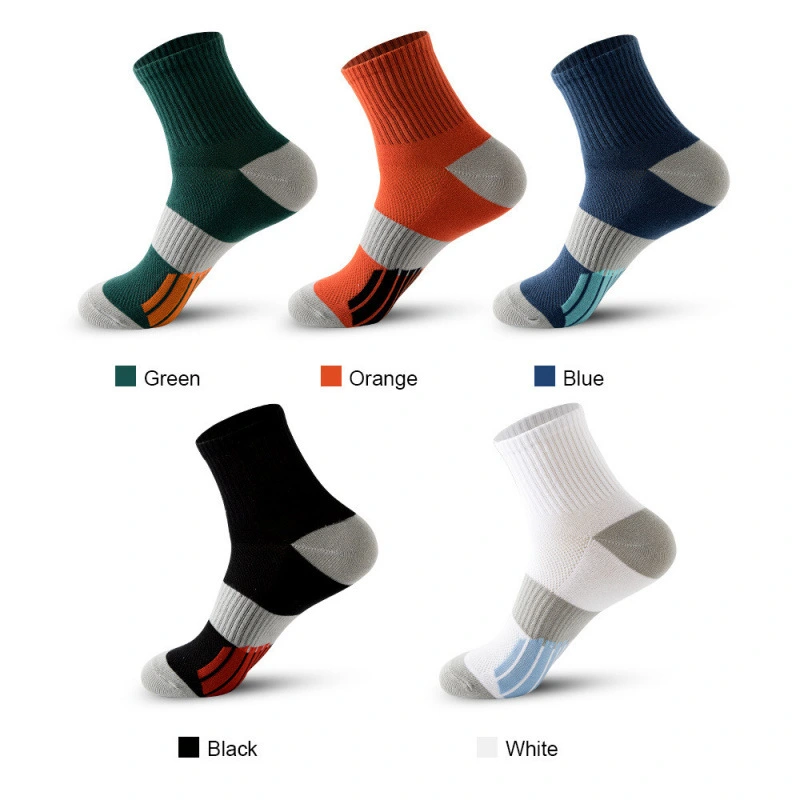 Men's Middle Tube Socks Color Matching Sports Basketball Socks