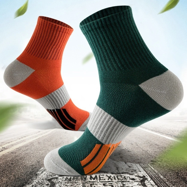 Men's Middle Tube Socks Color Matching Sports Basketball Socks