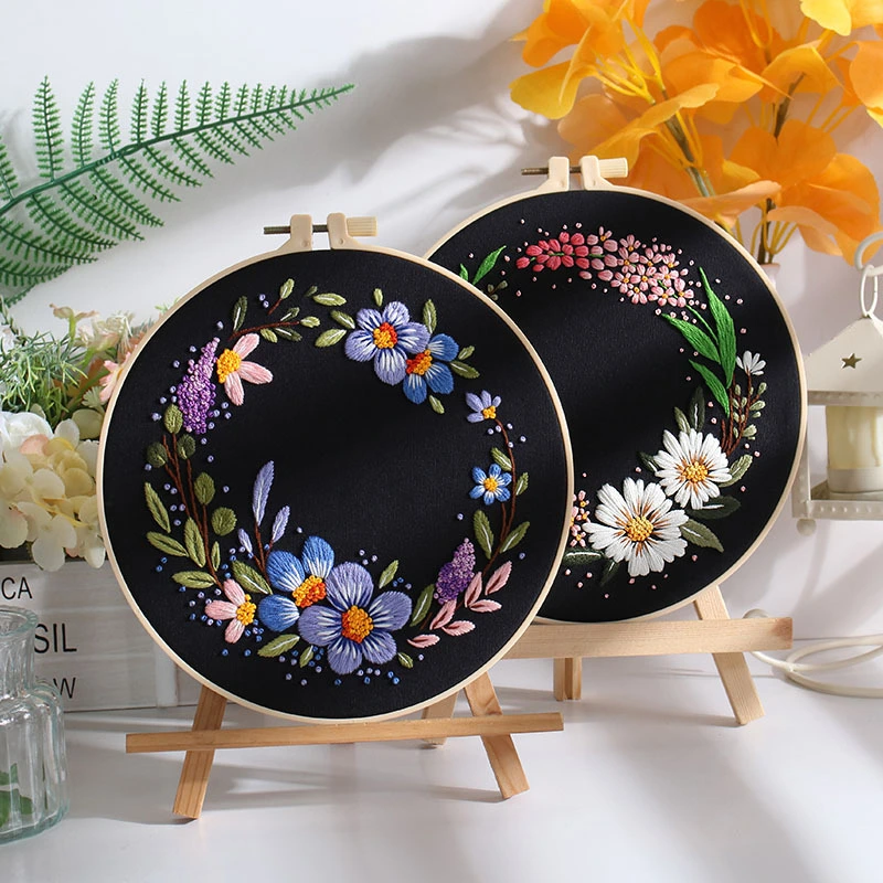 Handmade Creative Garland Flower Embroidery Diy Material Package