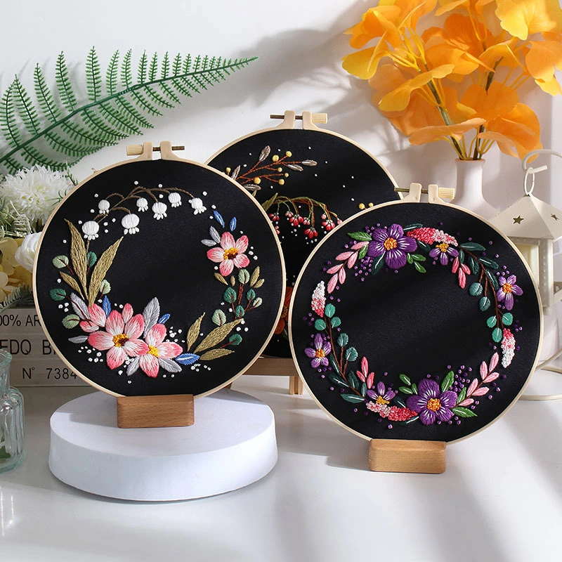 Handmade Creative Garland Flower Embroidery Diy Material Package