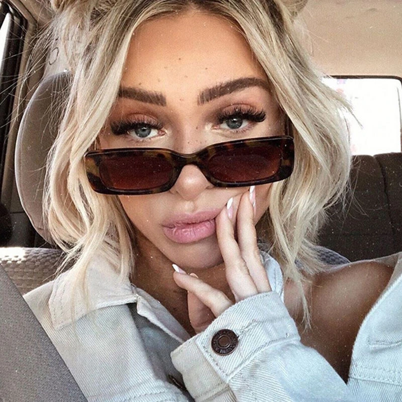 Small Frame Sunglasses Women's Fashion Rectangular Sunglasses