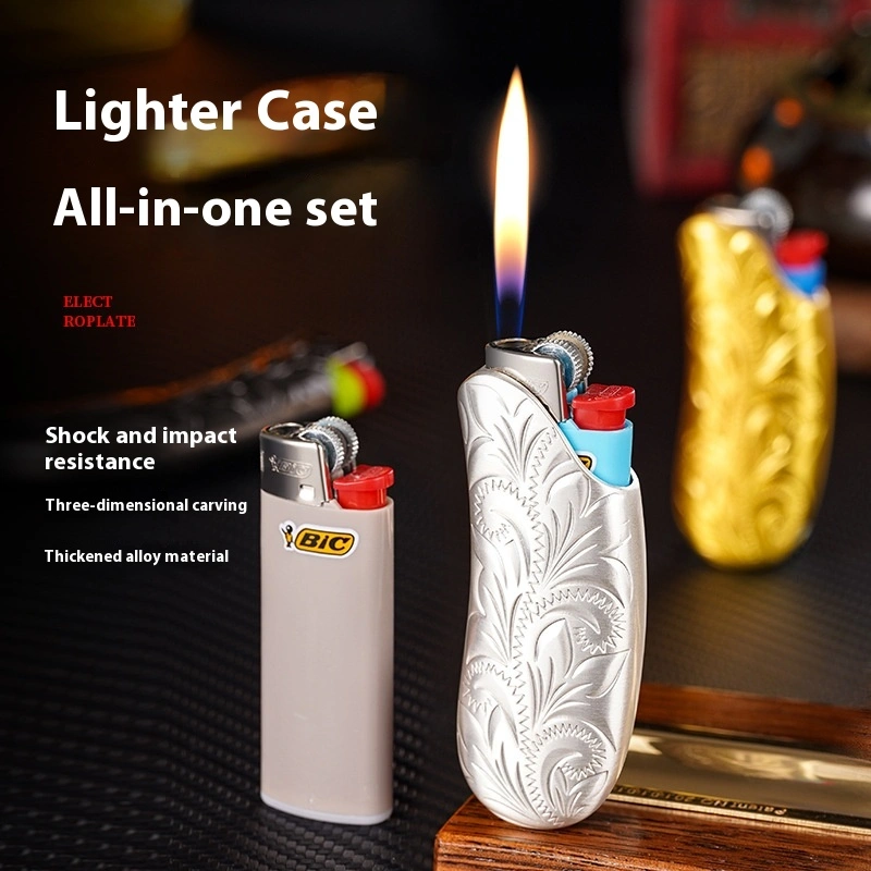 Banana Shape Gas Alloy Relief Craft Shell Of Lighter Sets Metal Toe Cap Guard