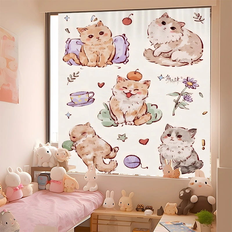 Cartoon Cute Simple Velcro Punch-free Installation