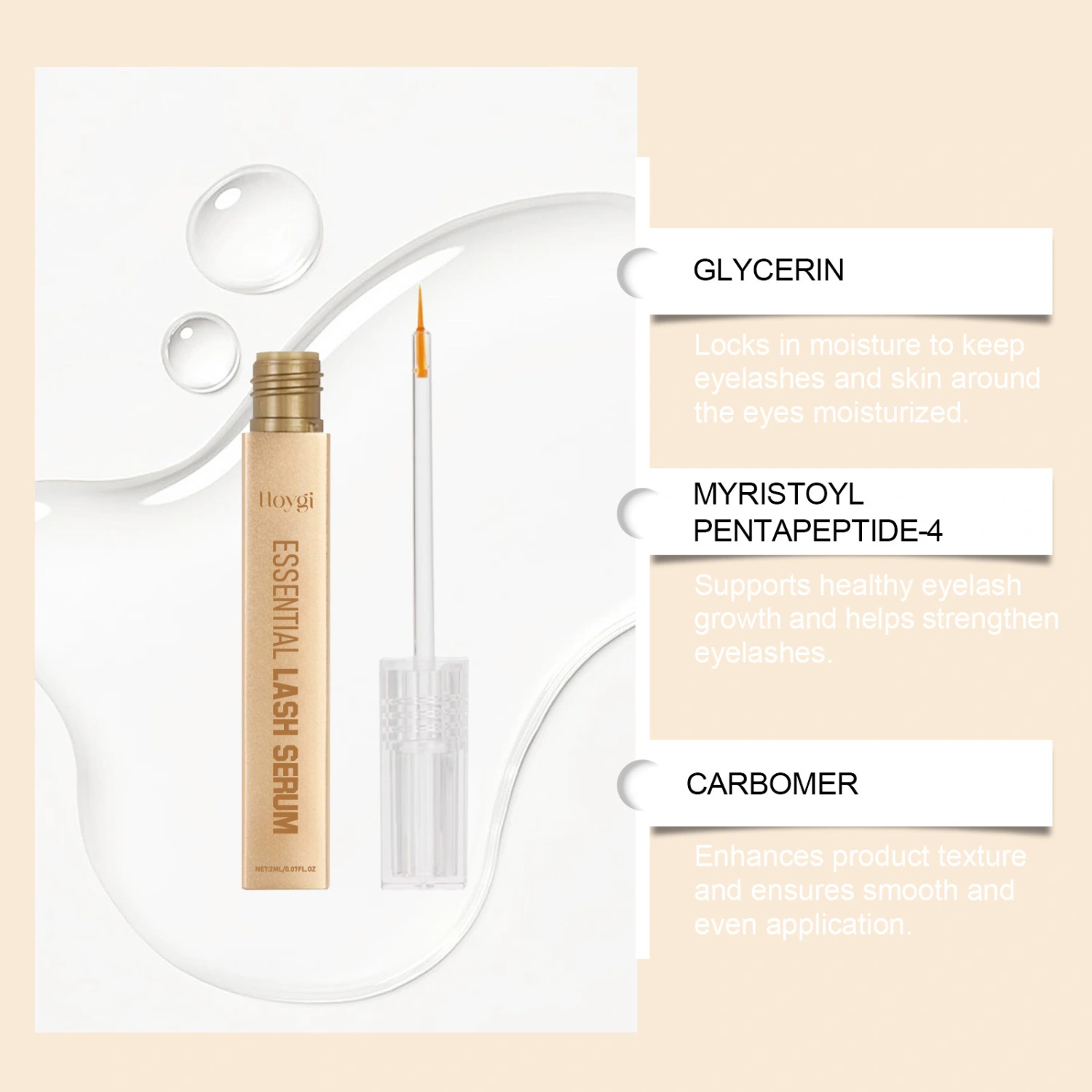 Eyelashe Moisturizing Eyelash Care Black