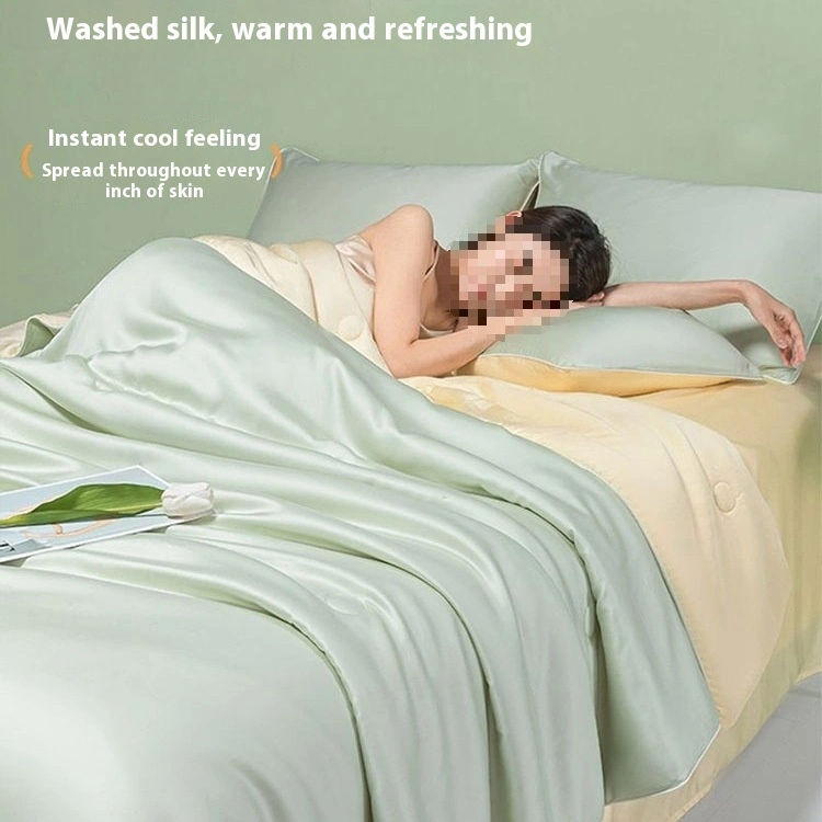 Cool Ice Silk Summer Blanket Four-piece Set