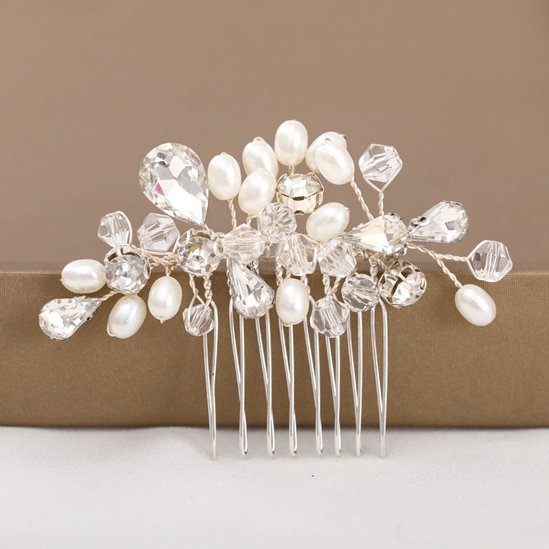 Simple Wedding Ornament Crystal Pearl Handmade