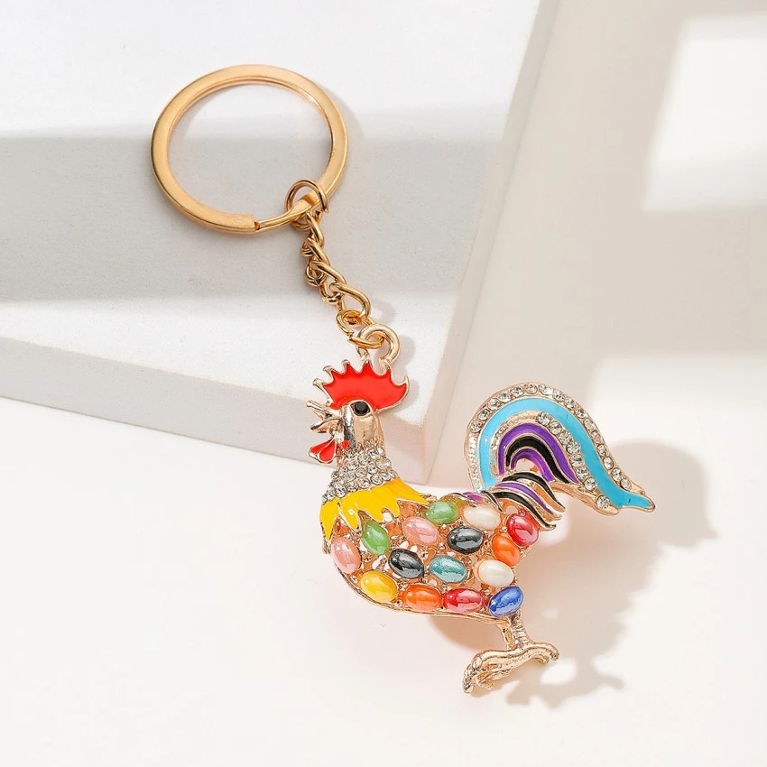 Chante Clair Key Ring Pendant Alloy Dripping Oil Diamond