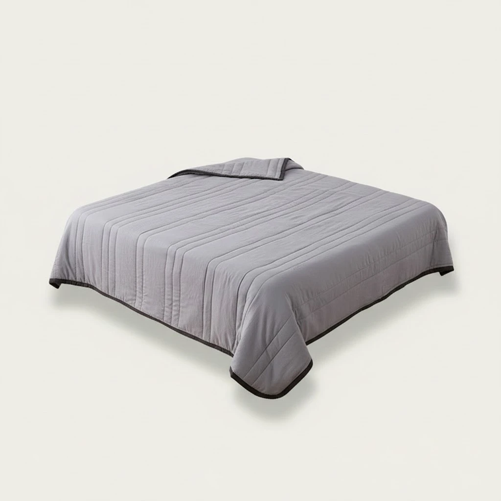Washed Cotton Summer Quilt Solid Color Airable Cover