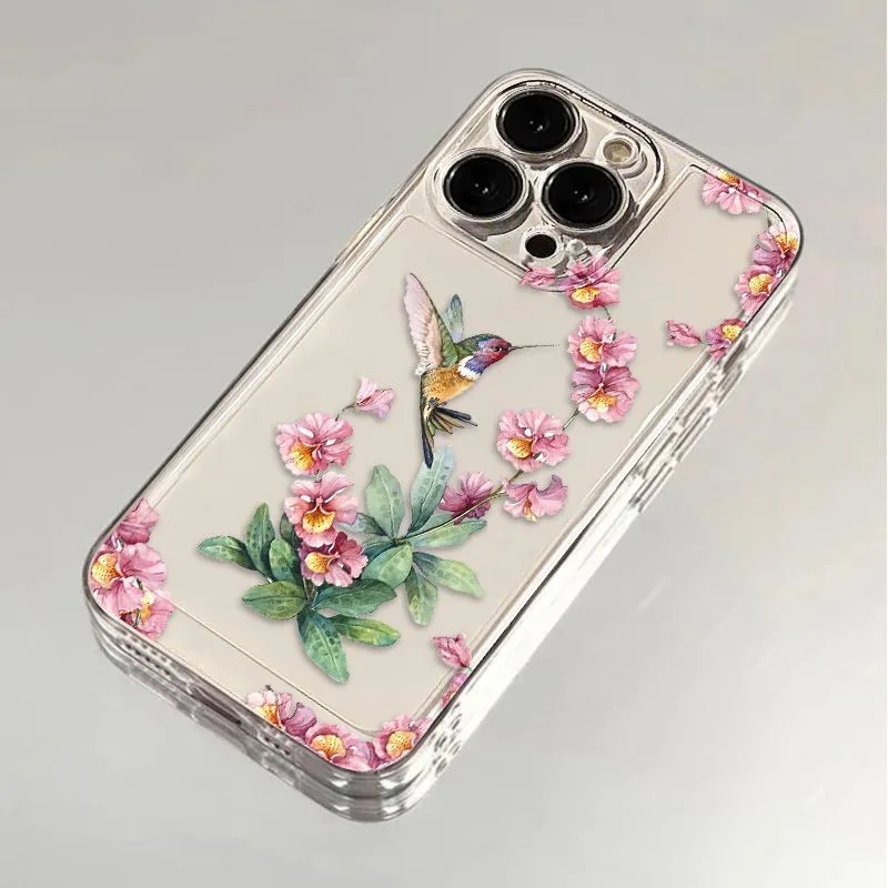 Flower Magpie Fine Hole All-inclusive Phone Case