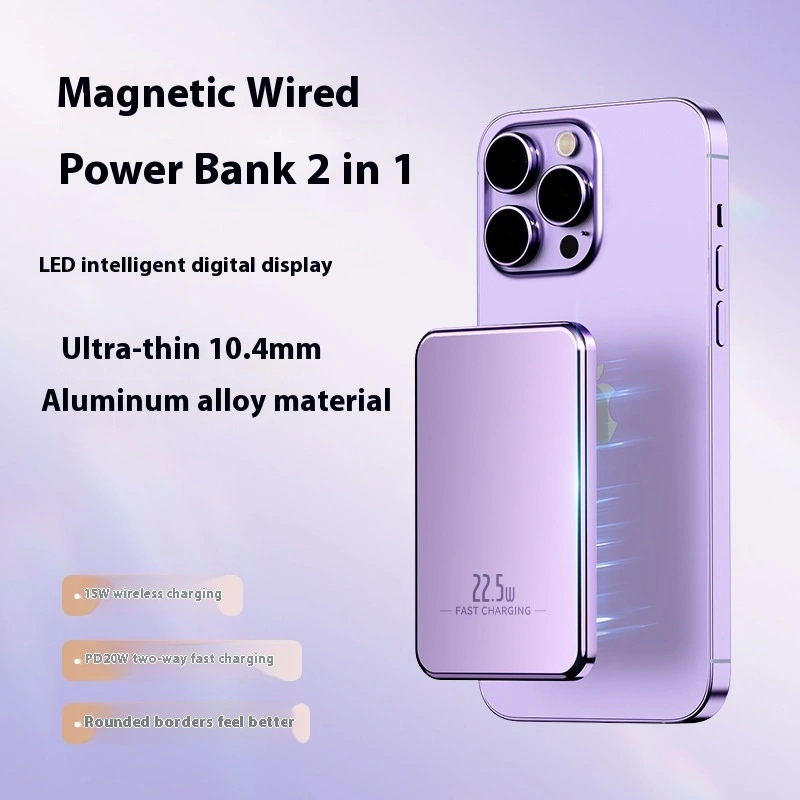 Ultra-thin Magsafe Magnetic 15W Wireless Fast Charge Power Bank