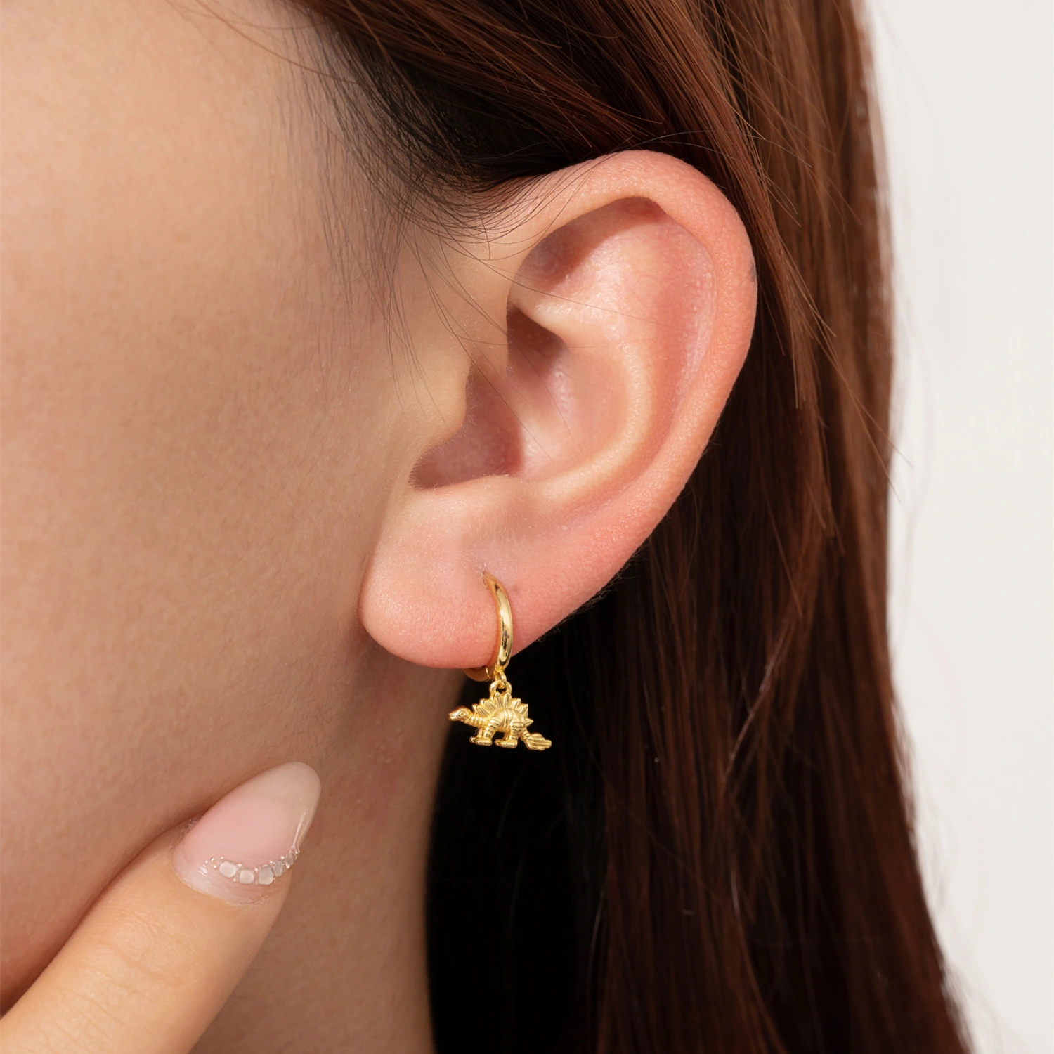 High-grade European And American Fashion Cool S925 Sterling Silver Dinosaur Ear Ring