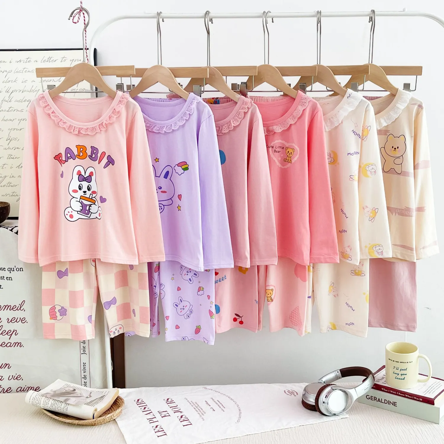 Girls Cute Pajamas Children New Homewear Suit