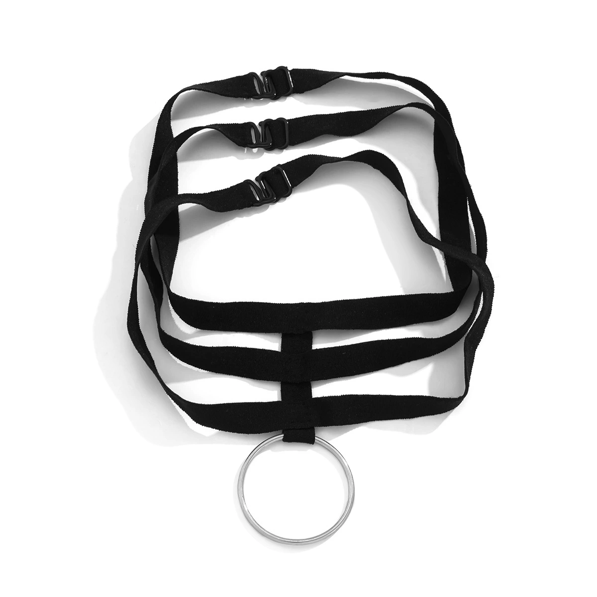 Punk Exaggerated Ring Pendant Necklace Women