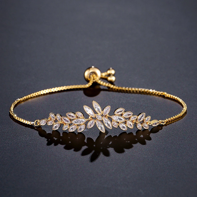 Creative Leaf-shaped Flower Bracelet Ornament