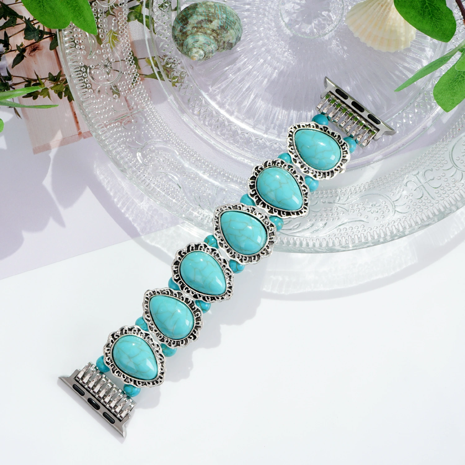 Acrylic Turquoise Chain Watch Strap