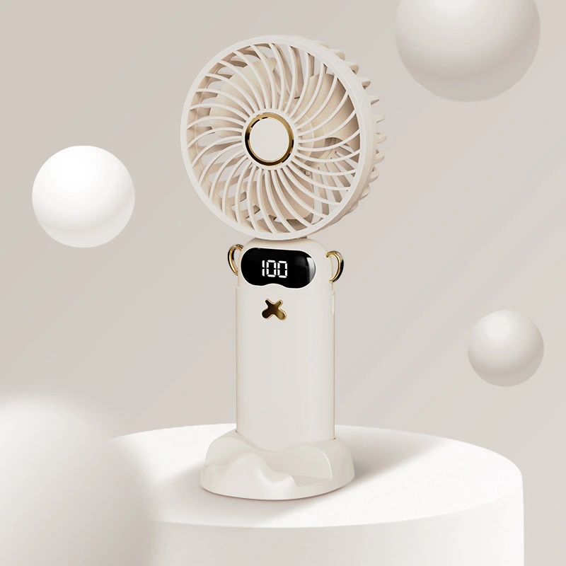 Lanyard Handheld Aromatherapy Folding Digital Display Little Fan