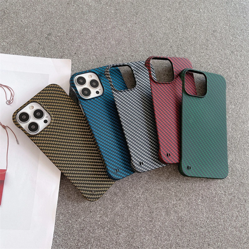 Frameless Carbon Fiber Pattern Hard Shell Phone Case