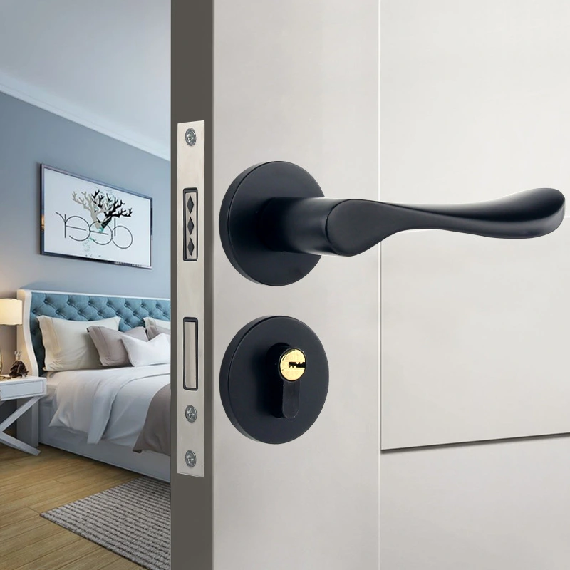 Household Indoor Split Magnetic Door Lock Handle
