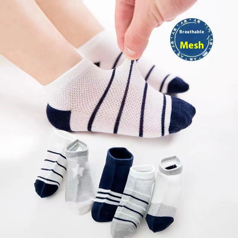 Children's Socks, Spring And Summer Thin Cotton Socks, Mid Tube Socks