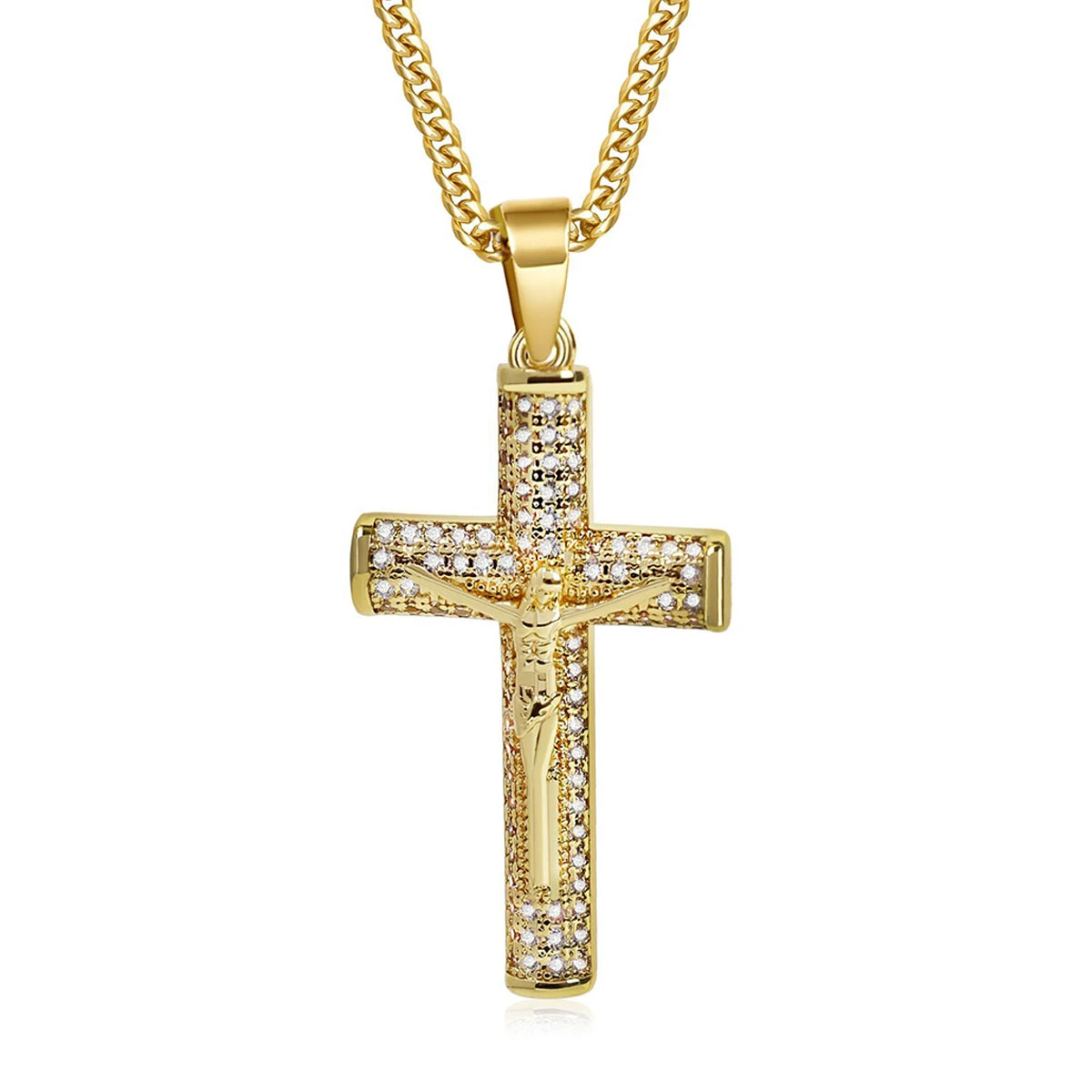 Diamond Cross Full Diamond Hand Painted