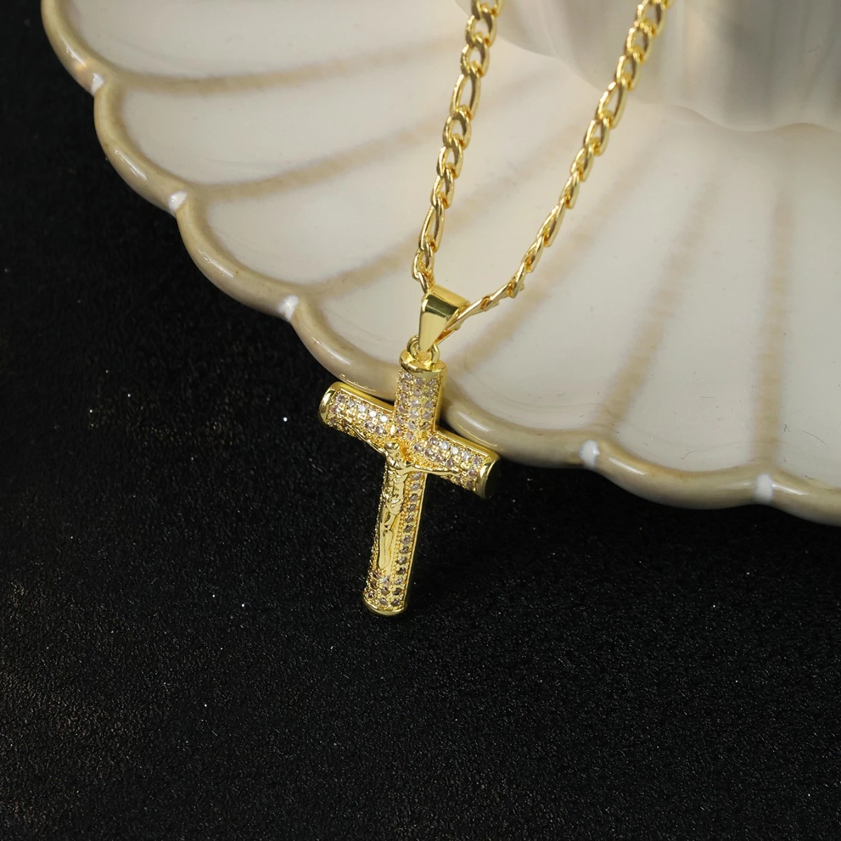Diamond Cross Full Diamond Hand Painted
