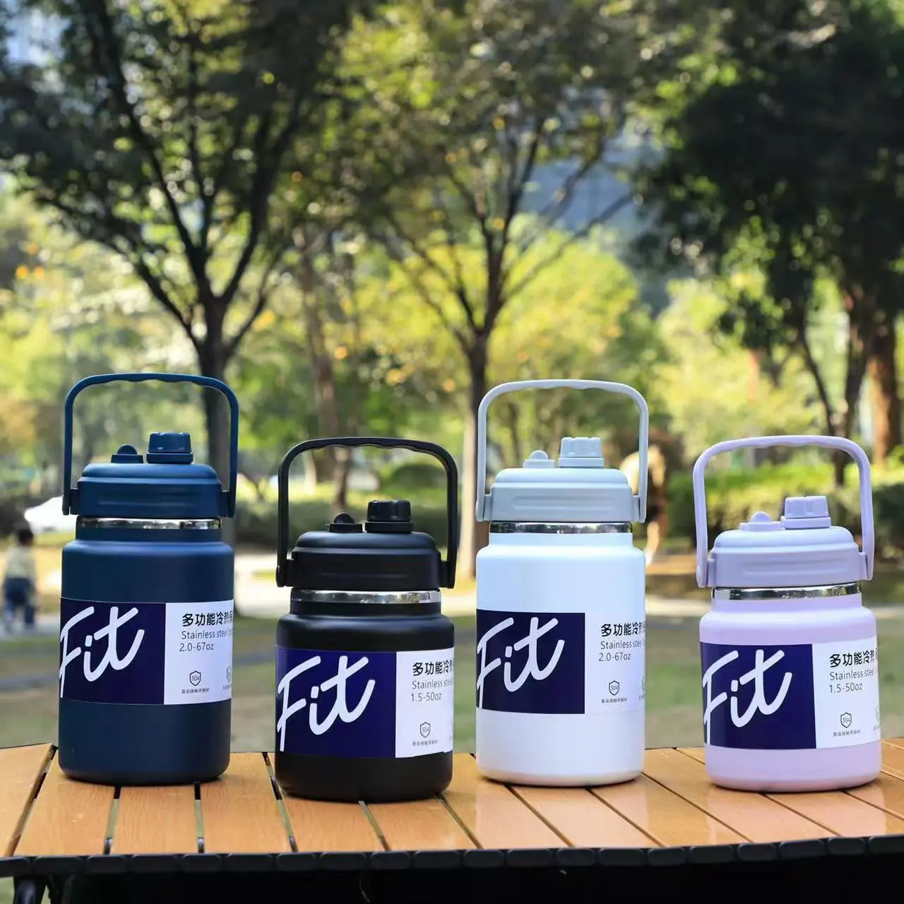 Multifunctional Insulated Barrel Sports Kettle Portable Pot Stainless Steel