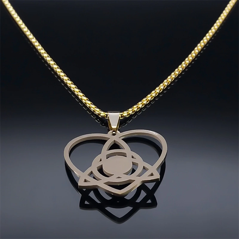 Love Celtic Knot Opal Stainless Steel Necklace