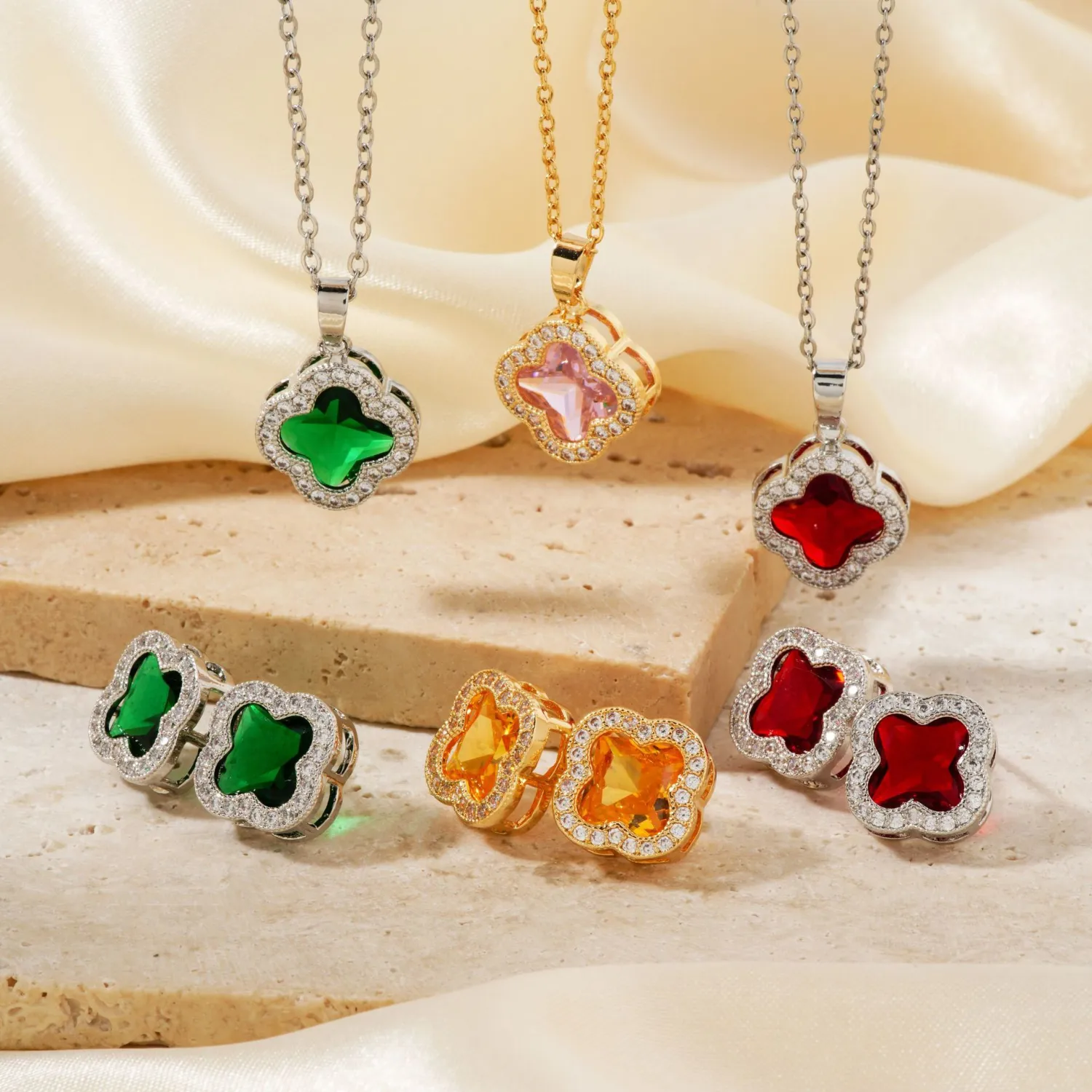 Necklace Two-piece Earrings Set Women's Jewelry Set