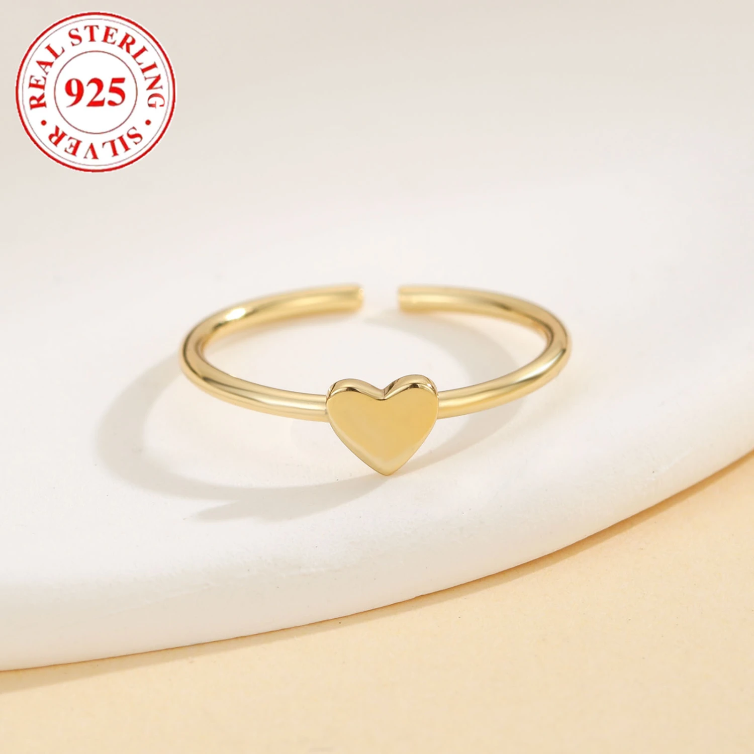 Opening 925 Silver Love Heart Adjustable Toe Ring