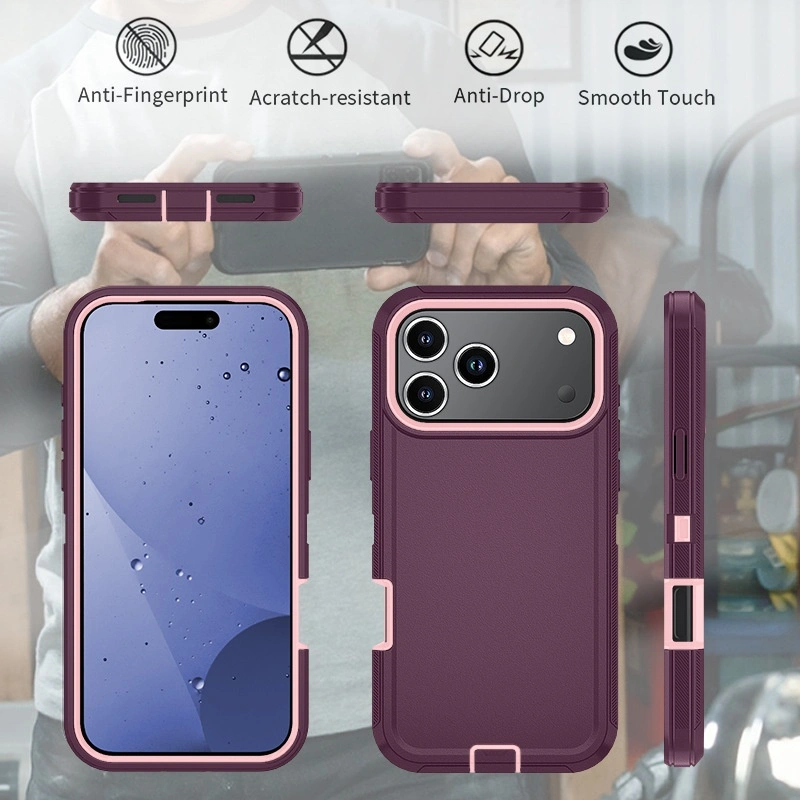 Applicable To New 17promax Three-proof Robot Solid Color Phone Case