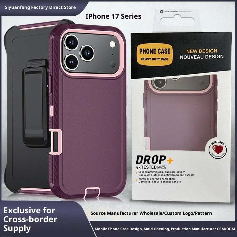 Applicable To New 17promax Three-proof Robot Solid Color Phone Case