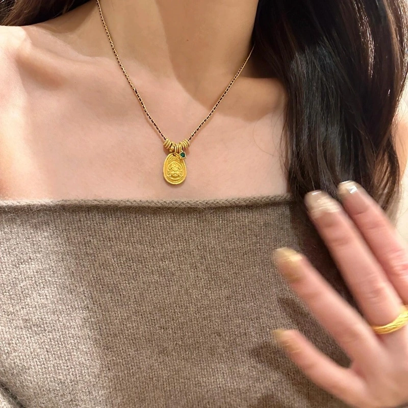 Black Rope Weaving All-matching Exquisite Clavicle Chain