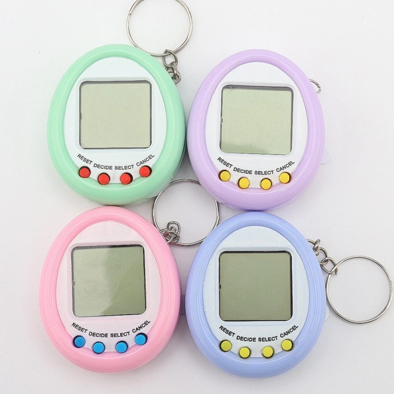 Mini Electronic Pet Machine Keychain Virtual Elf Developing Game Machine