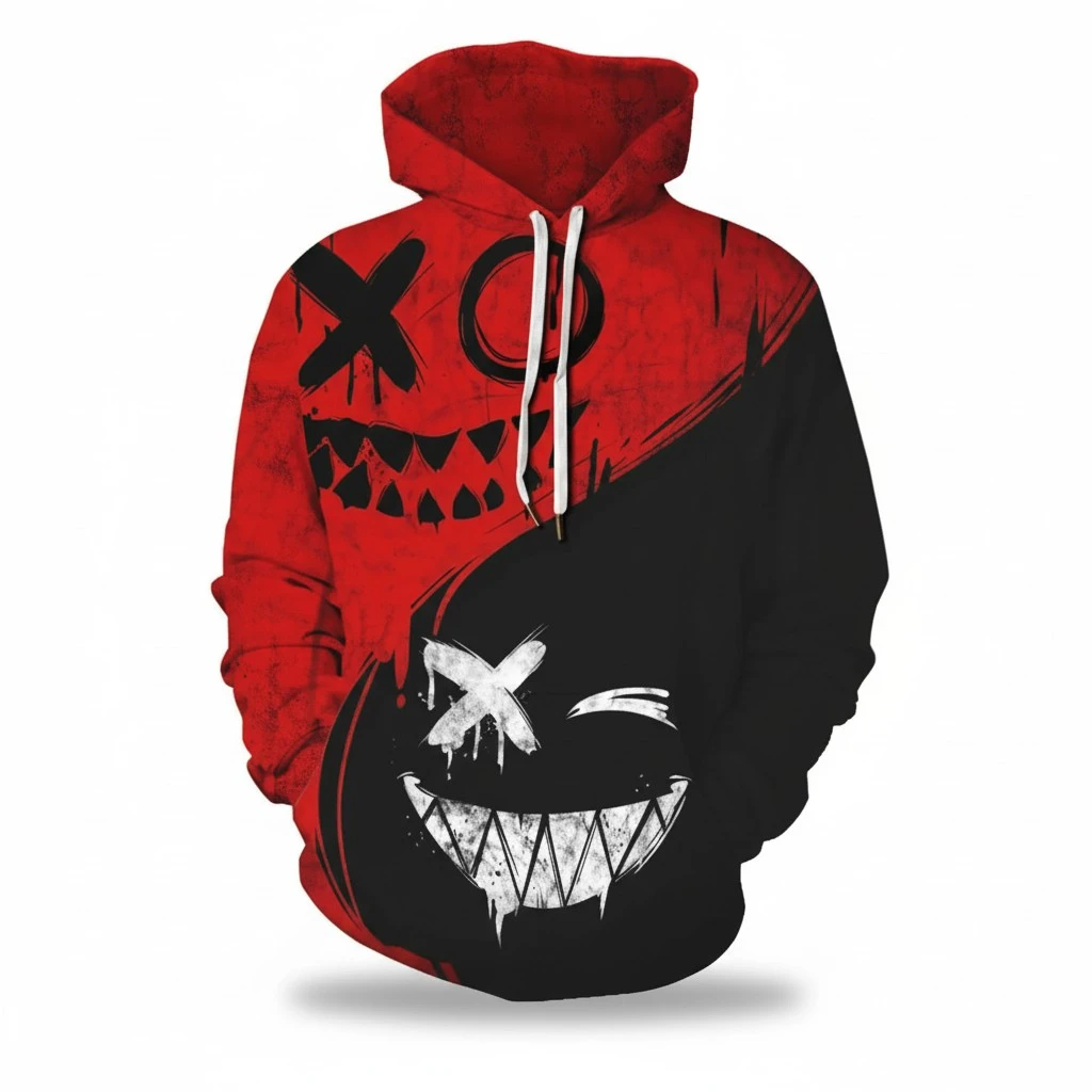 Men's Casual All-match 3D Digital Printed Hoodie