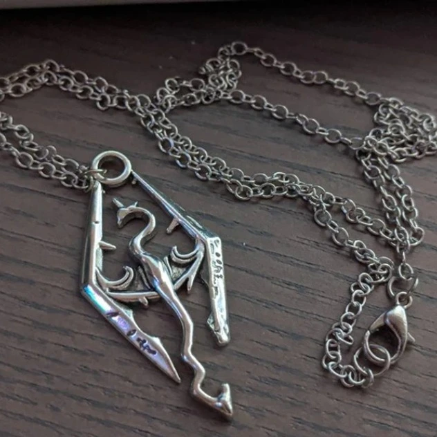 Sky Scroll Dragon Pendant Jewelry Necklace