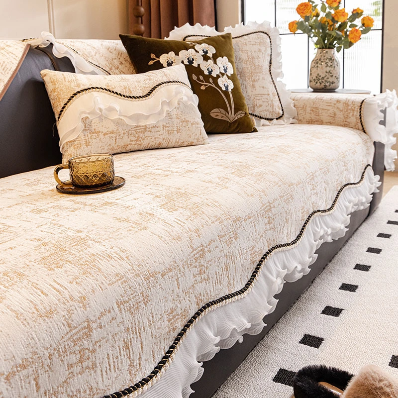 Simple Chenille Non-slip Sofa Cushion