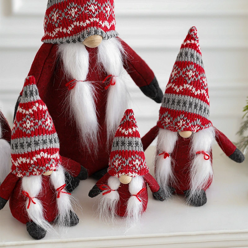 Christmas Ornament Faceless Doll Santa Claus Doll