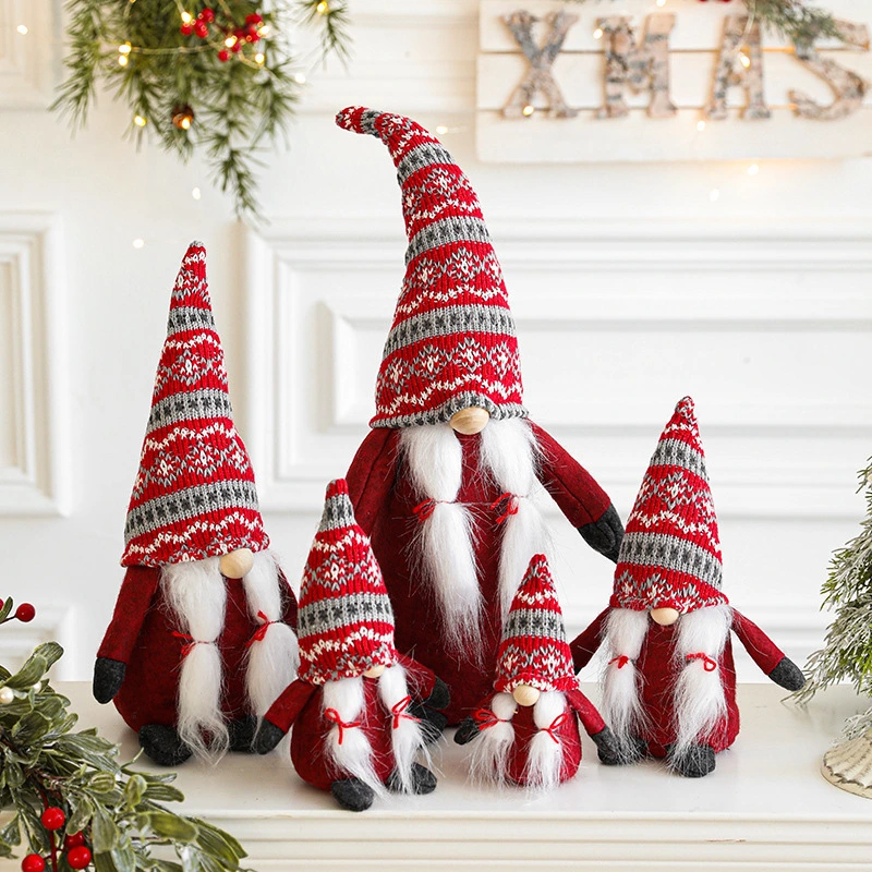 Christmas Ornament Faceless Doll Santa Claus Doll