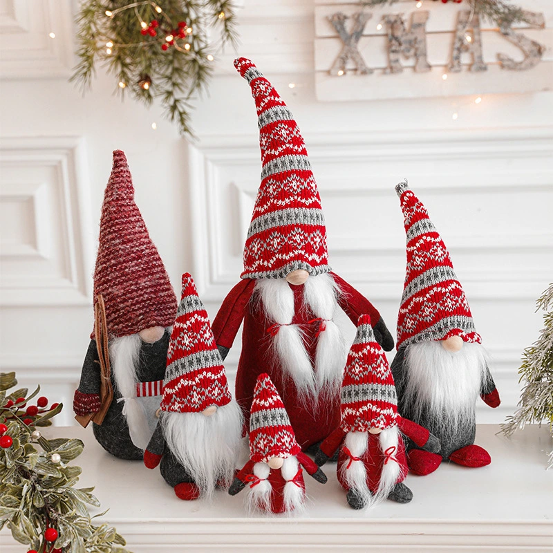 Christmas Ornament Faceless Doll Santa Claus Doll