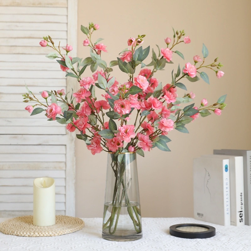 Simulation Of Single Camellia Chinese Retro Home Decoration