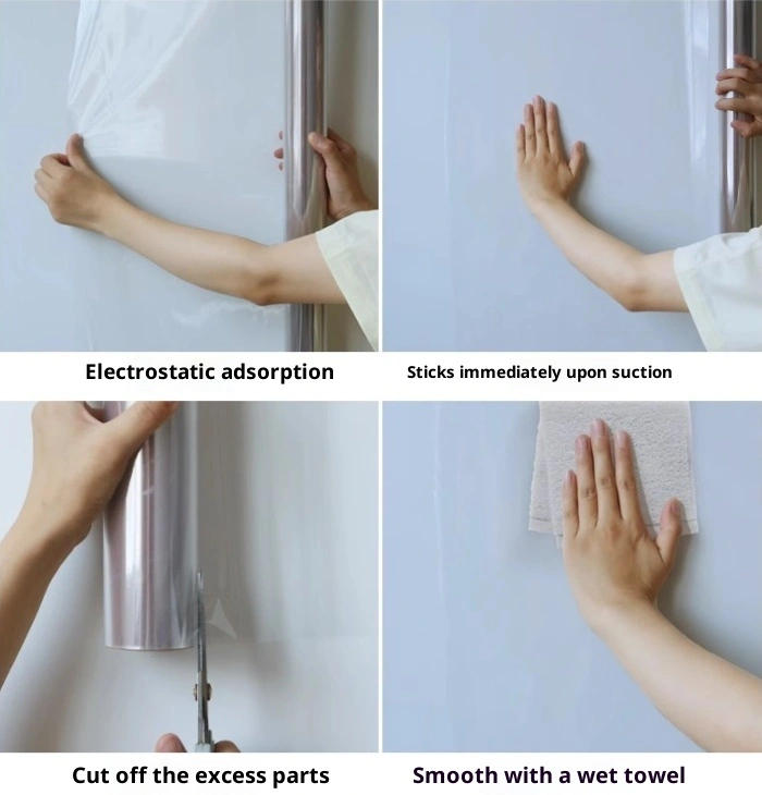 Latex Paint Electrostatic Wall Protective Film Bedroom Living Room Stain-resistant Waterproof Wall Sticker Thickened Transparent Wall Protective Film