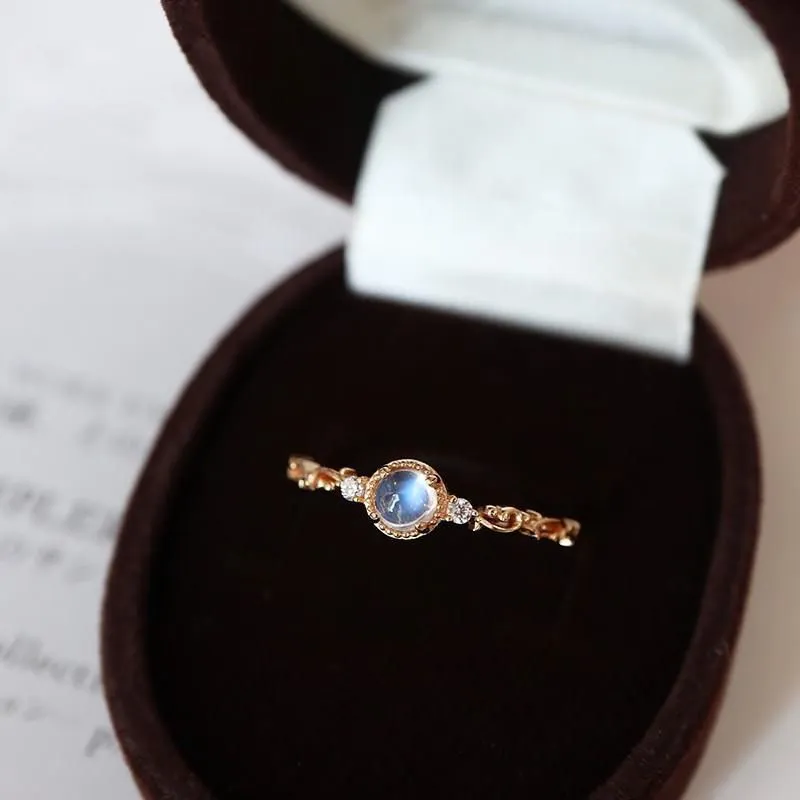 Niche Fairy Moonstone Ring Female Fashion