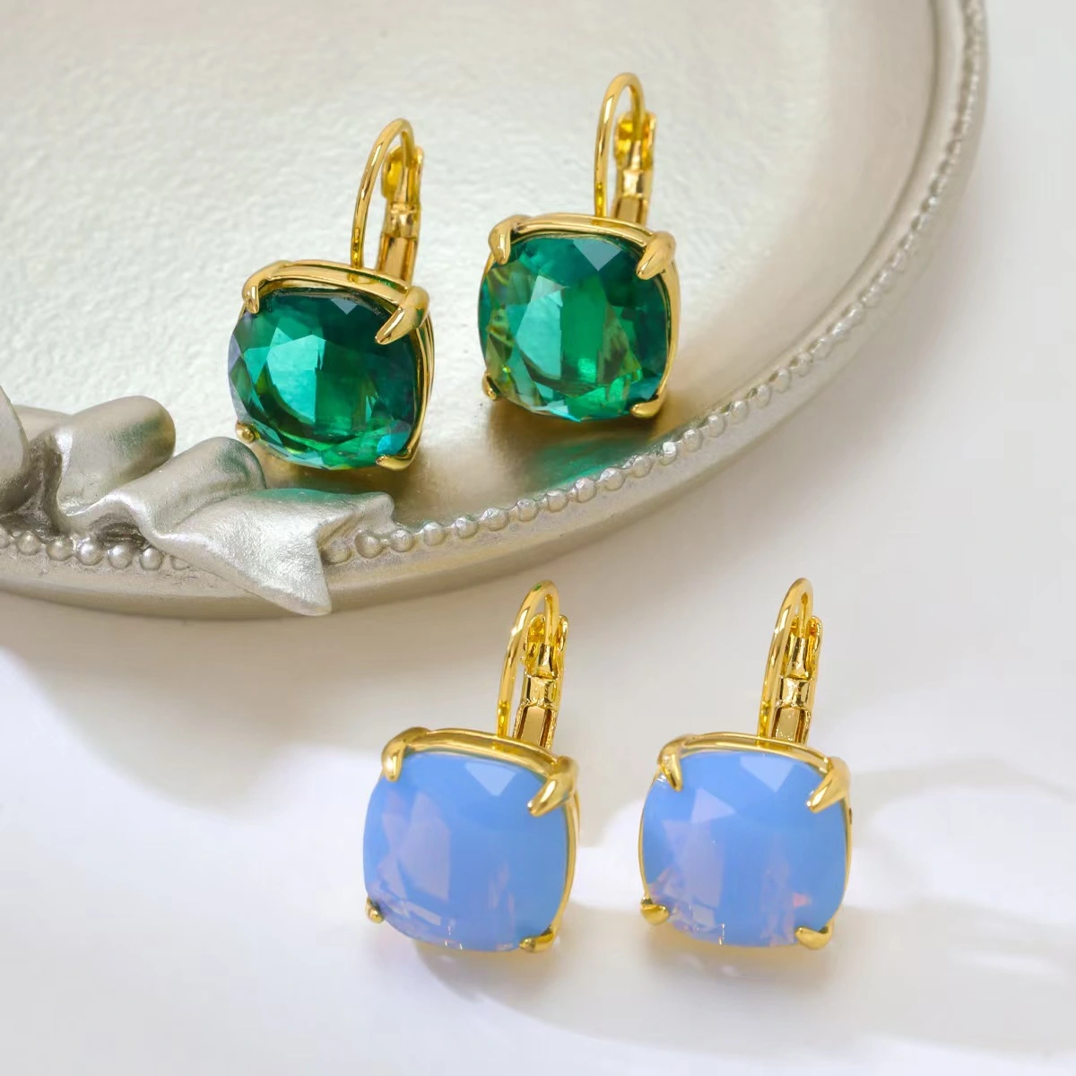 Affordable Luxury Fashion Square Women's Copper Ear Hook