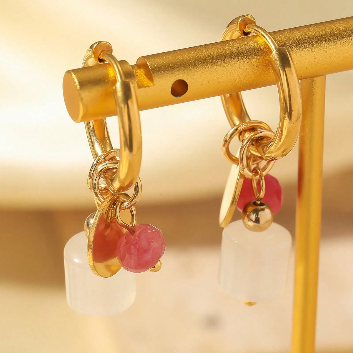 Bohemian Style Retro Exquisite Natural Stone Turquoise Eardrops