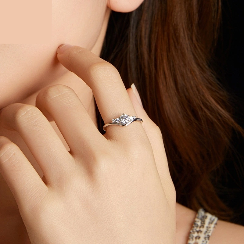 S925 Sterling Silver Shining Ring Proposal Bracelet