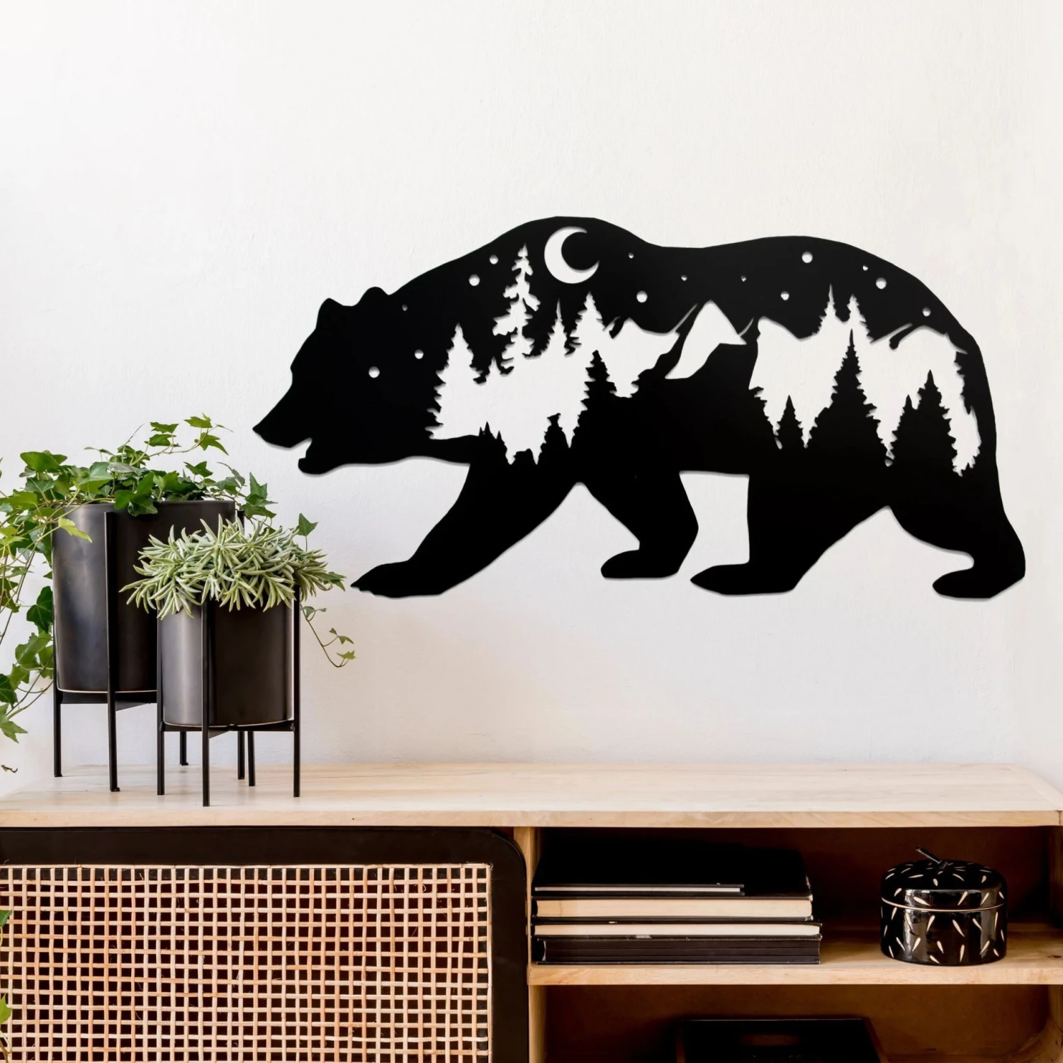 Metal Art Animal Letter Lotus Wall Decoration