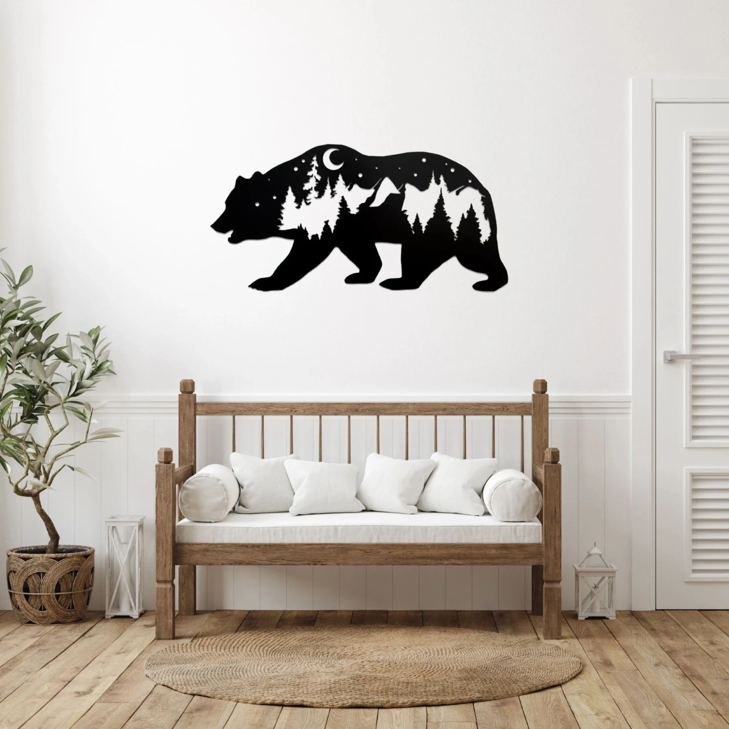 Metal Art Animal Letter Lotus Wall Decoration