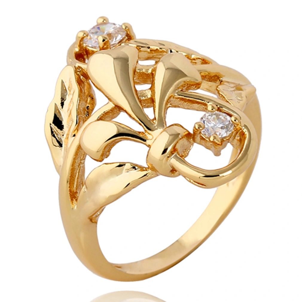 Exaggerated Irregular Leaf Zircon Ring