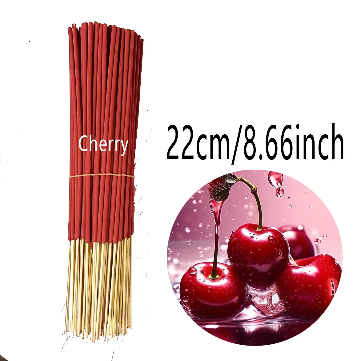22cm Cherry Flavored Bamboo Stick Incense For Home Use